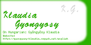 klaudia gyongyosy business card