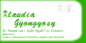 klaudia gyongyosy business card